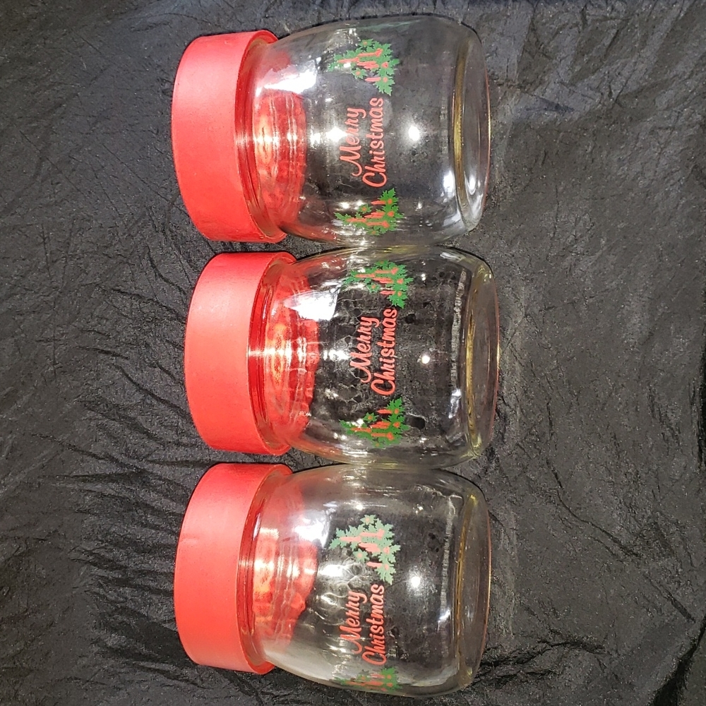 Vintage Carlton 3/4L Glass Christmas Canister - Picture 3 of 10